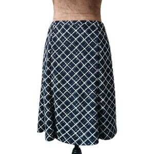 Vintage Y2K Express Skirt Geometric Stretchy‎ Black Lightweight Elastic Size S